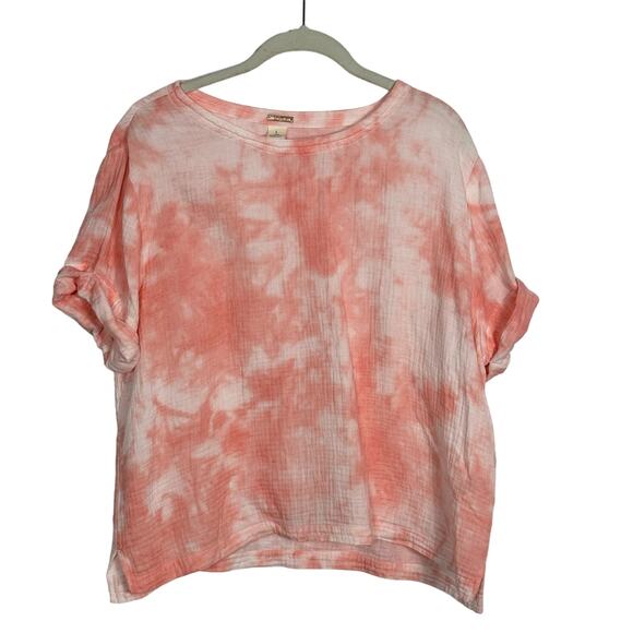 Magaschoni 100% Cotton Tie Dye Top Size Large - Picture 1 of 7
